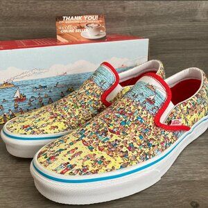 Vans x Where's Waldo Classic Slip-On Find Steve Beach Size 10.5 Men's NWB